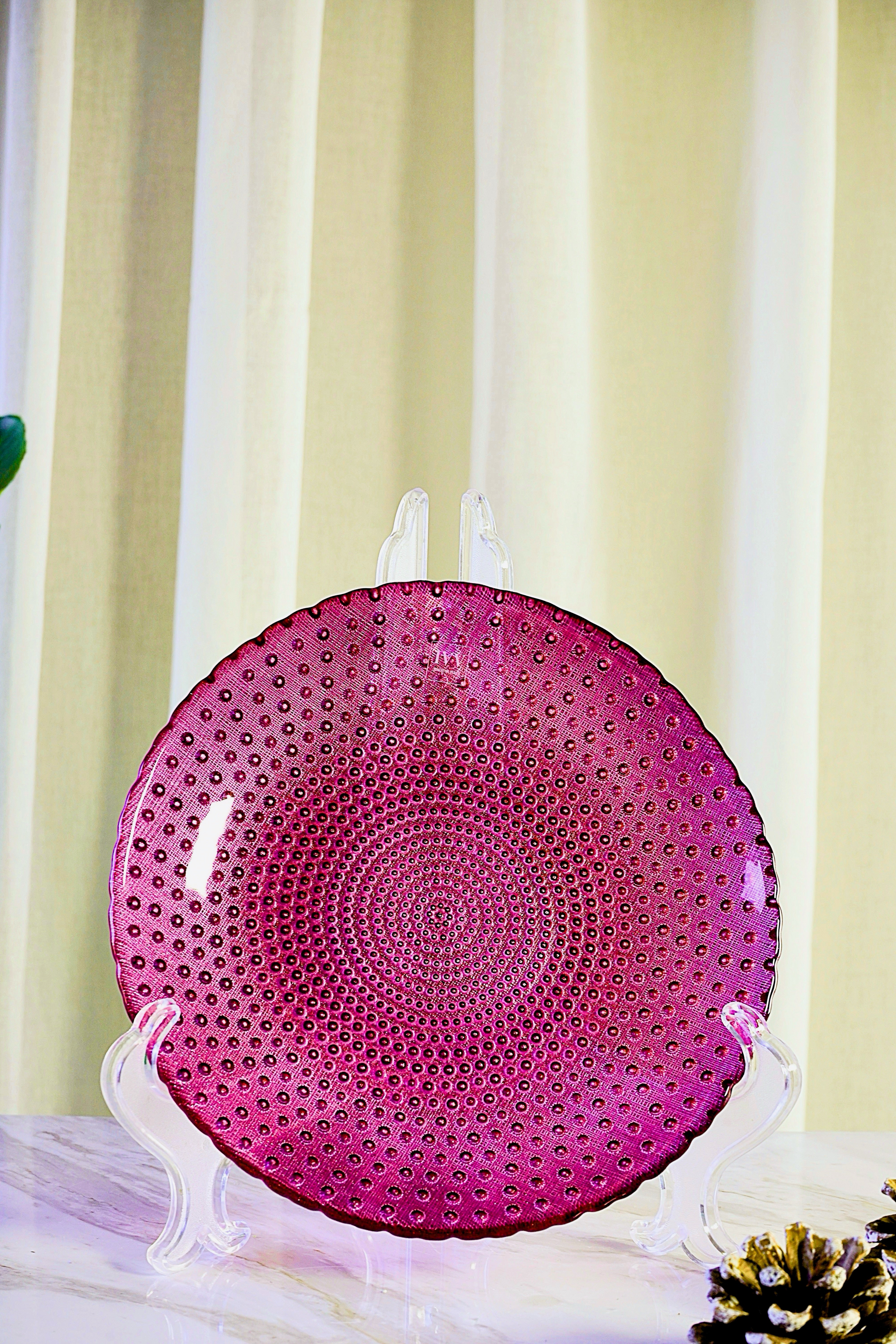 IVV Italian Glass - Sweet Plate 22cm - Purple