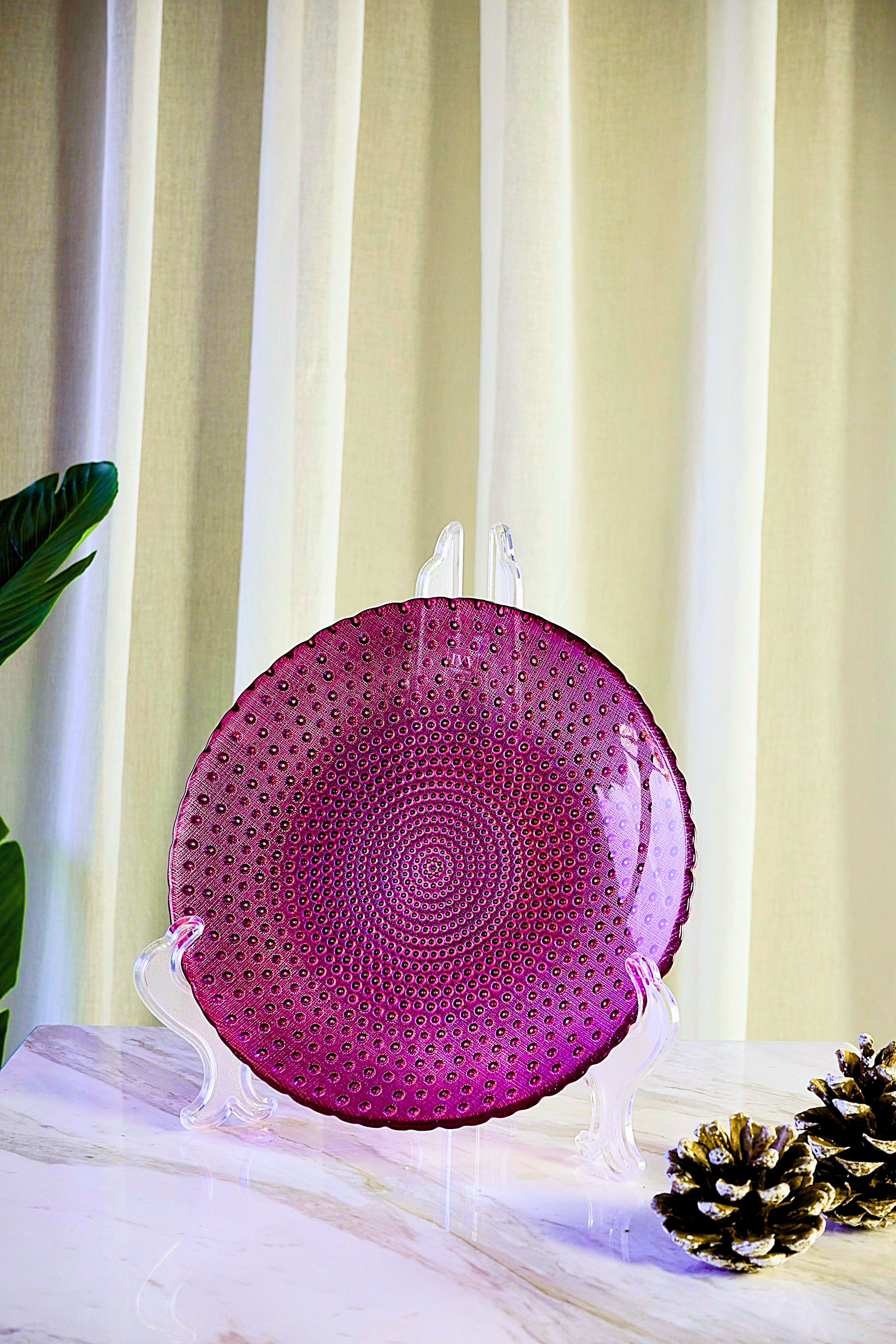 IVV Italian Glass - Sweet Plate 22cm - Purple