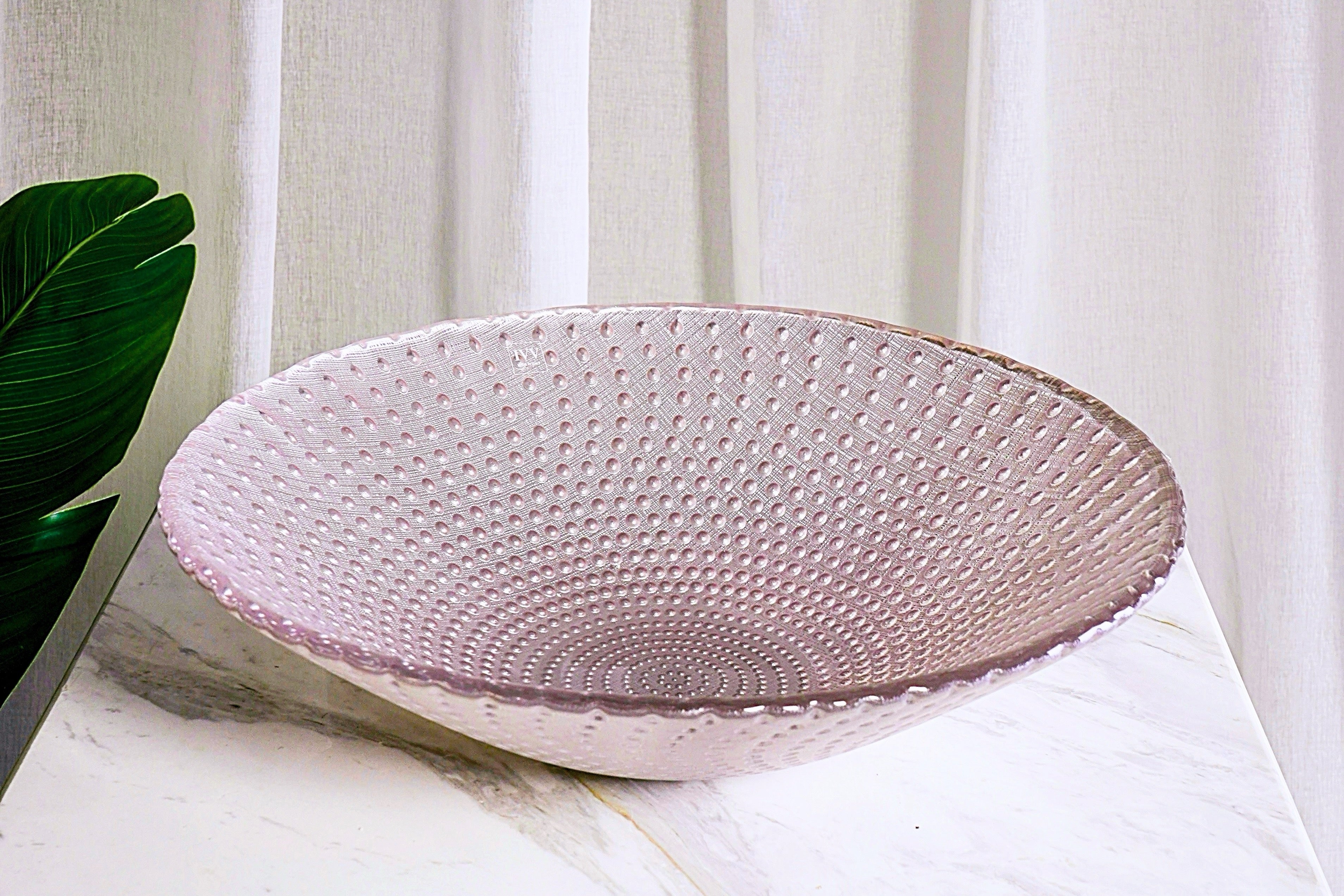 IVV Italian Glass - Sweet Bowl - 33cm - Rosy Beige