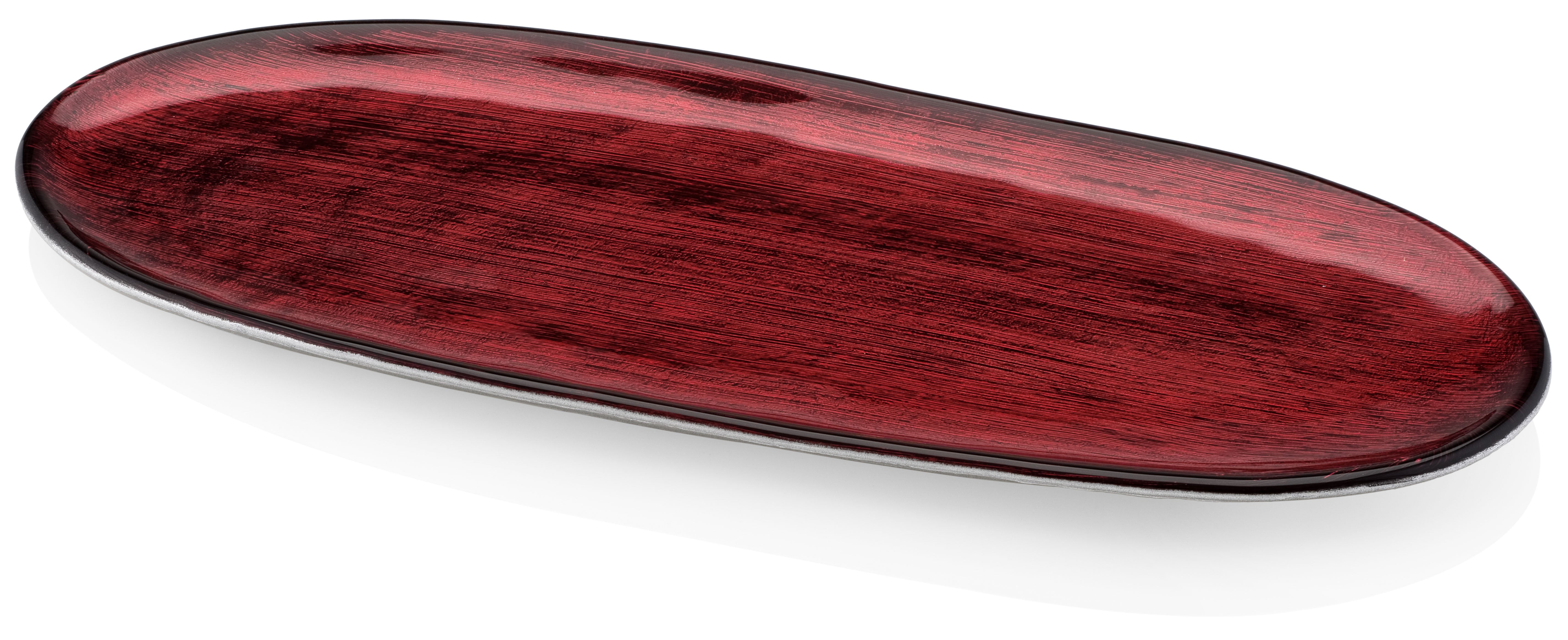 IVV Italian Glass - Bombay Oval Platter - Red