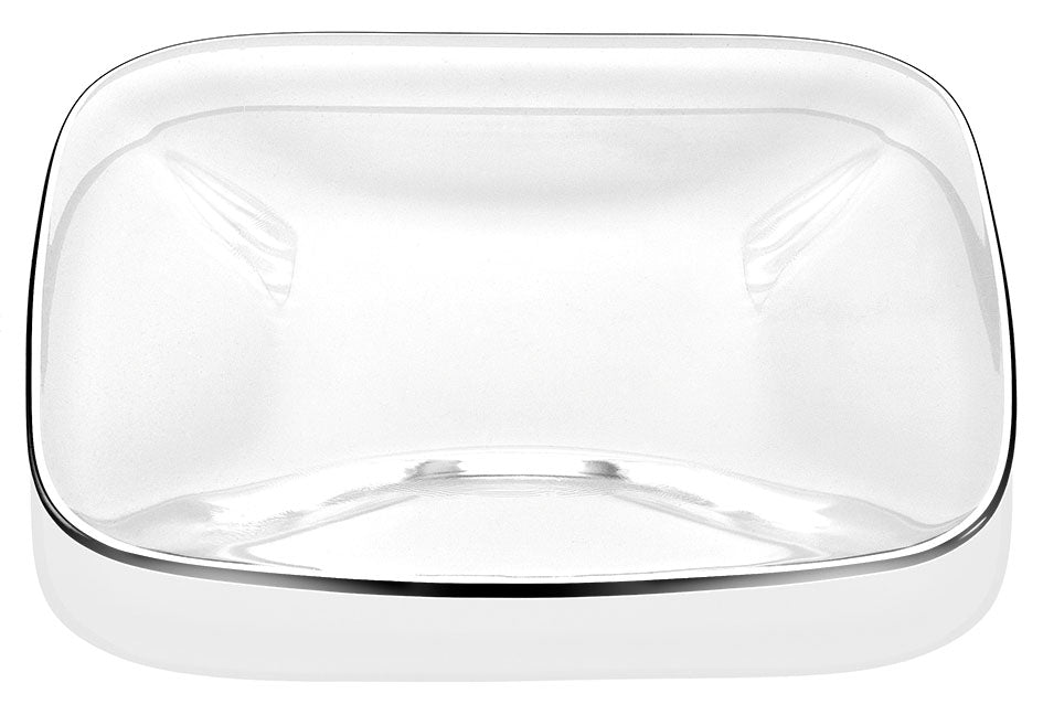 IVV Italian Glass - Aria Charger Plate - Clear with Platinum Line