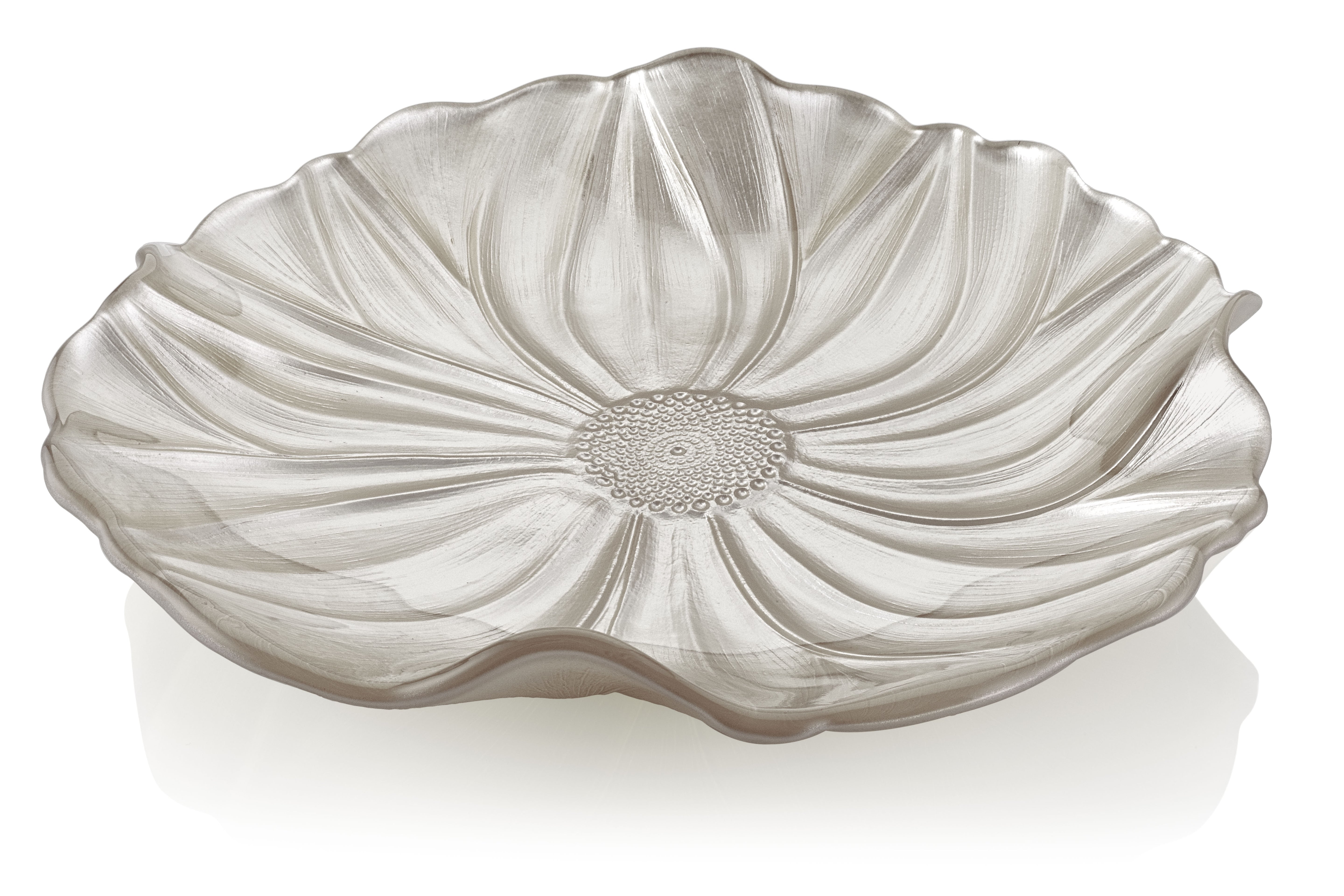 IVV Italian Glass - Magnolia Plate - Pearly Ivory