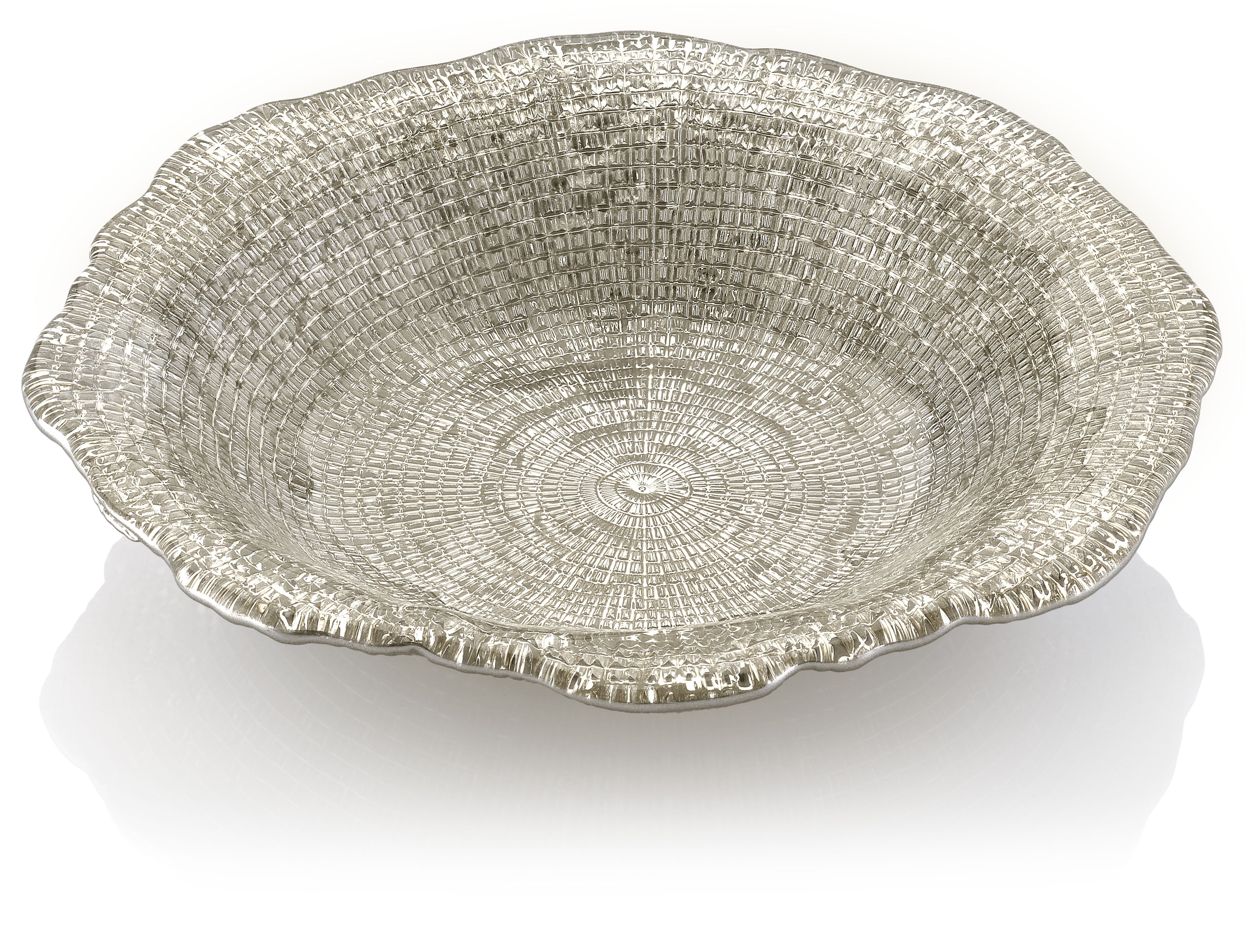 IVV Italian Glass - Diamond Soup Dish - Beige