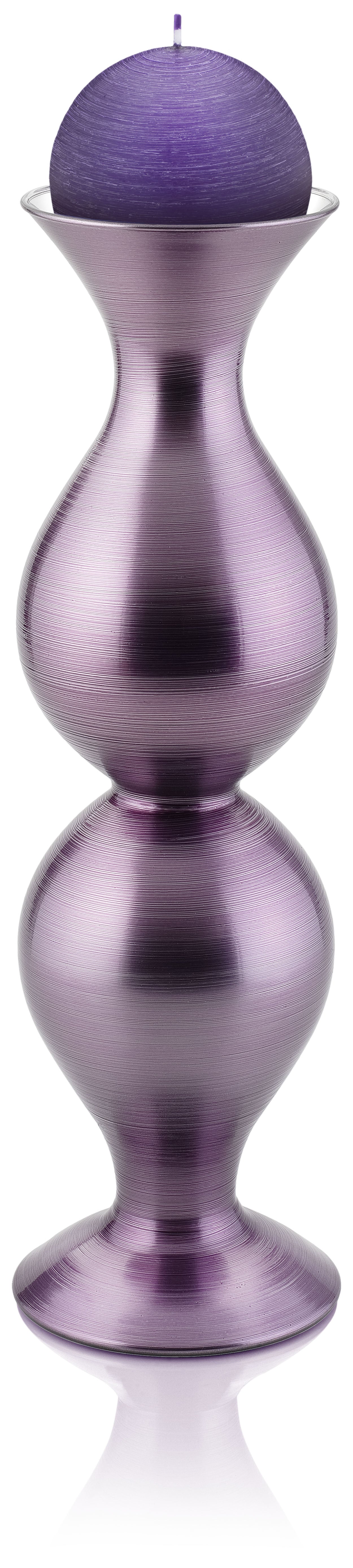 IVV Italian Glass - Bombay Candlestick H 42 Cm Amethyst/ Purple