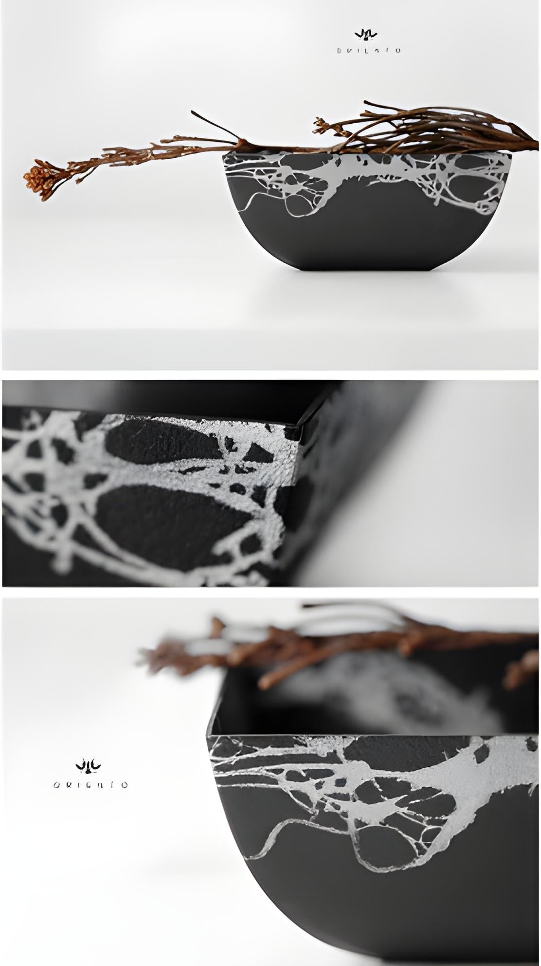 ORIENTO - Copper Bowl - Black and White