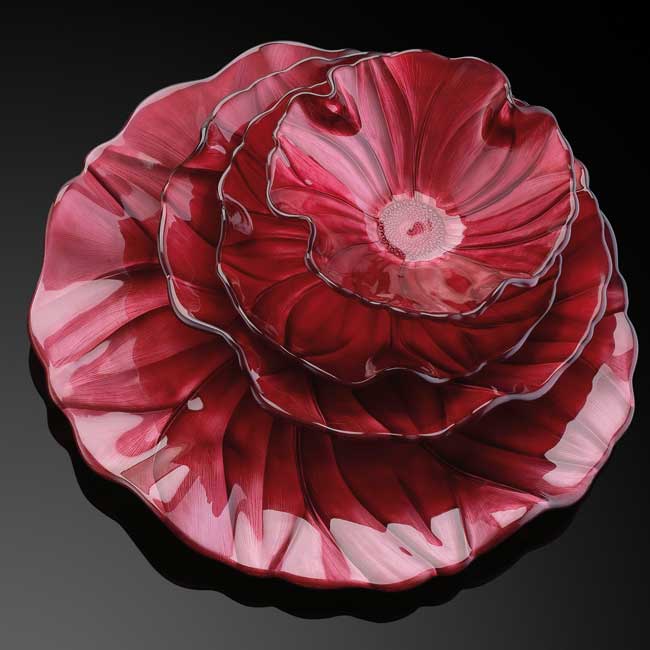 IVV Italian Glass - Magnolia Platter - Red