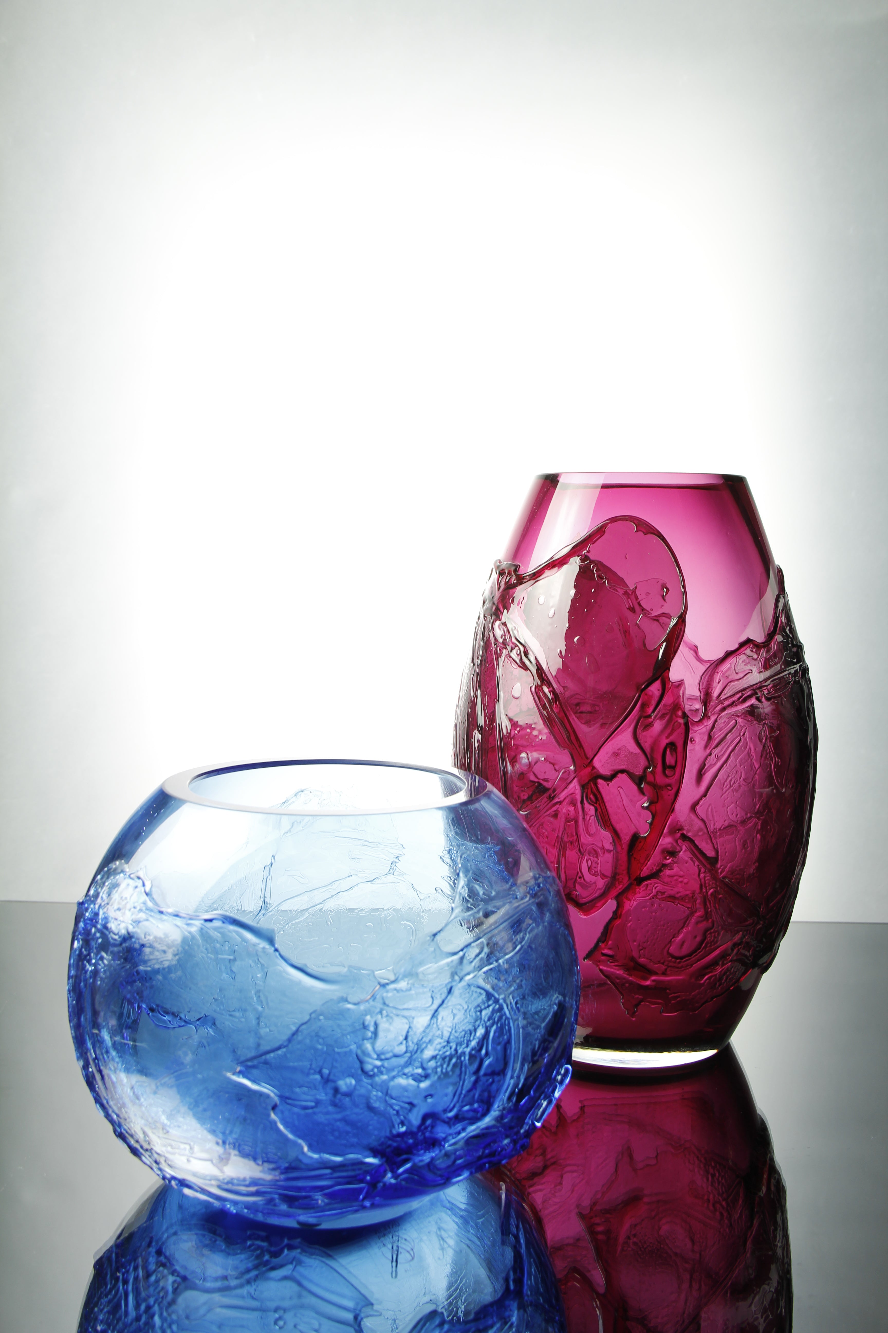 Formia Murano - Wave Round Glass Vase - Blue