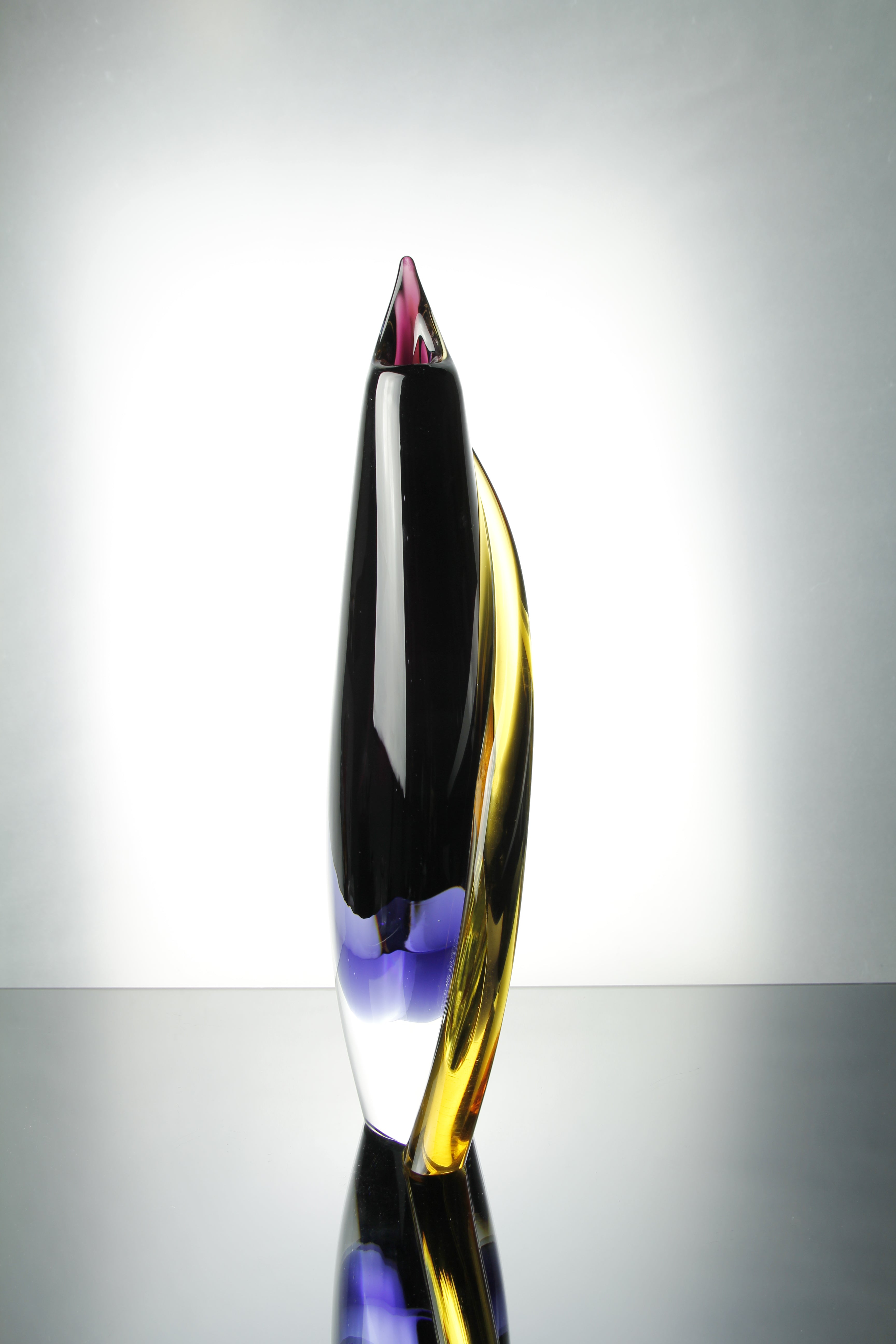 Formia Murano - Sbruffi Glass Vase - Black, Violet