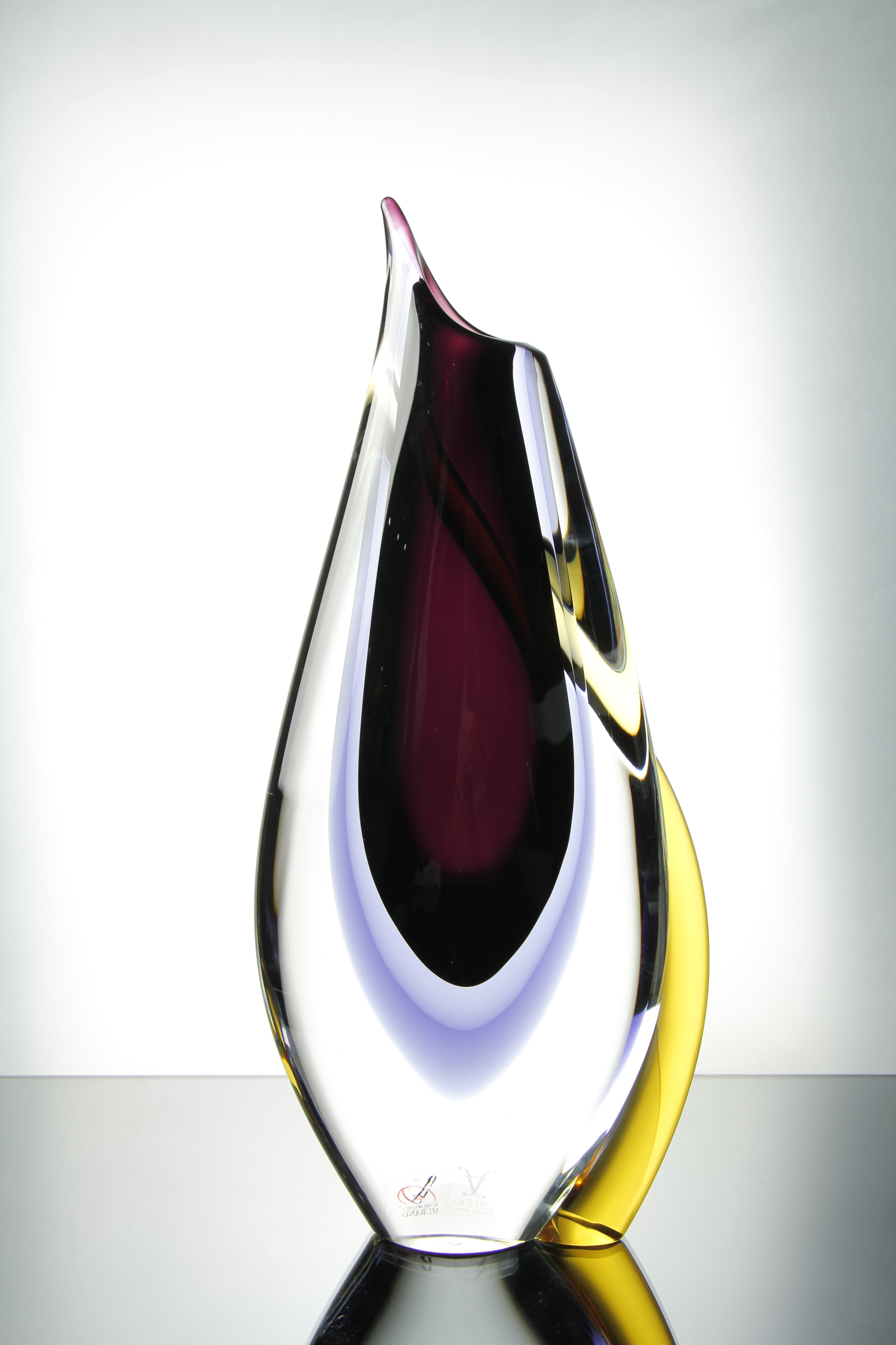 Formia Murano - Sbruffi Glass Vase - Black, Violet