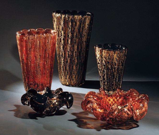 Formia Murano - Aureum Ashtray - Red Gold