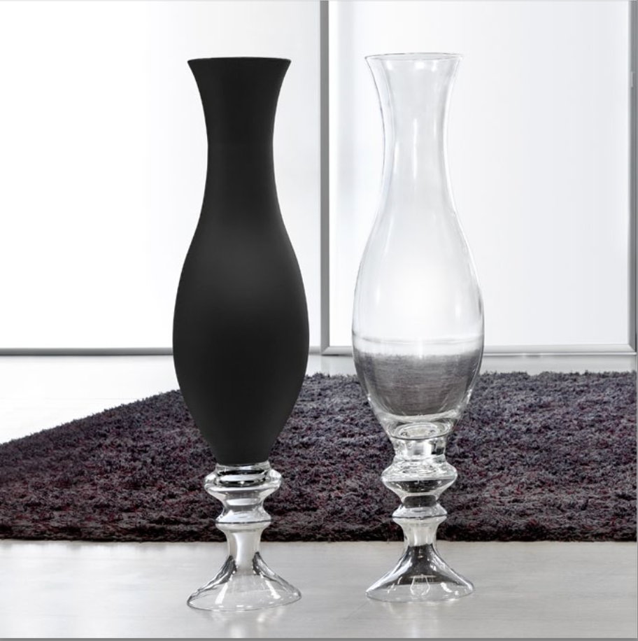 IVV Italian Glass - Duchessa Vase - Black